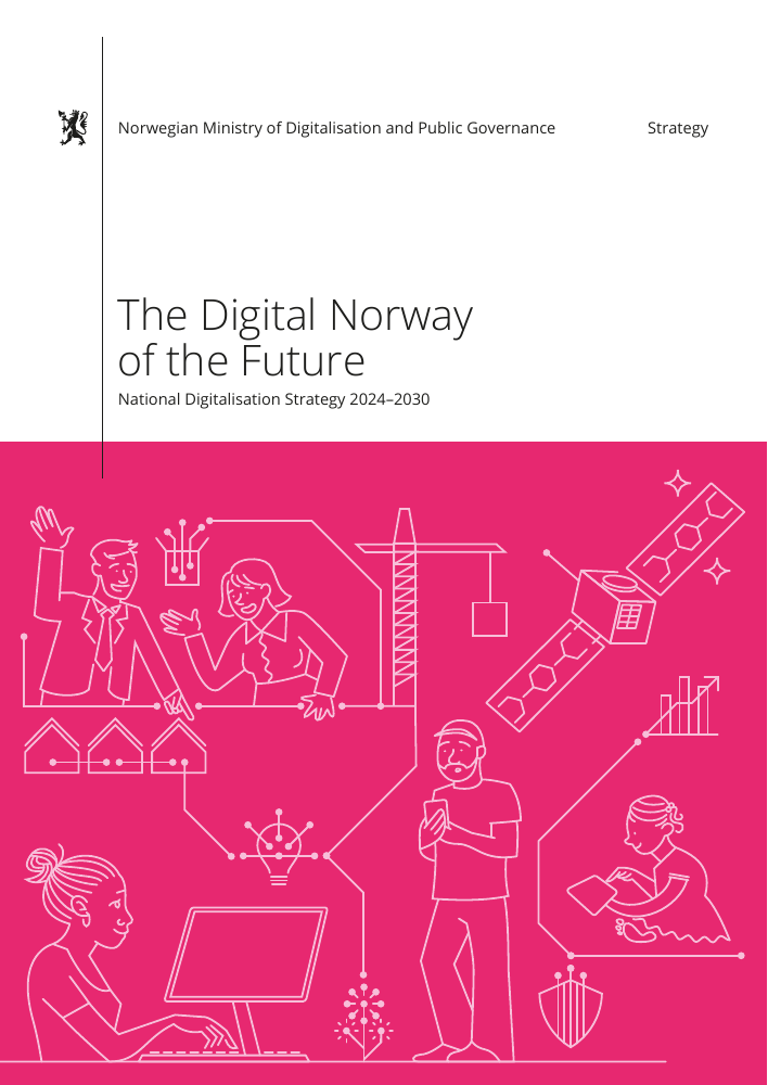 Cover of The Digital Norway of the Future, National Digitalisation Strategy 2024–2030